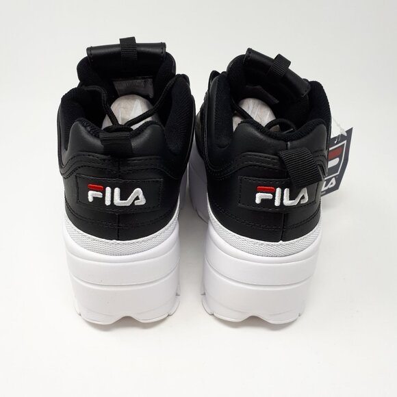 NEW Fila Disruptor 2 Wedge Platform Shoe Sneaker Chunky Retro Black Womens Sizes - Picture 6 of 13